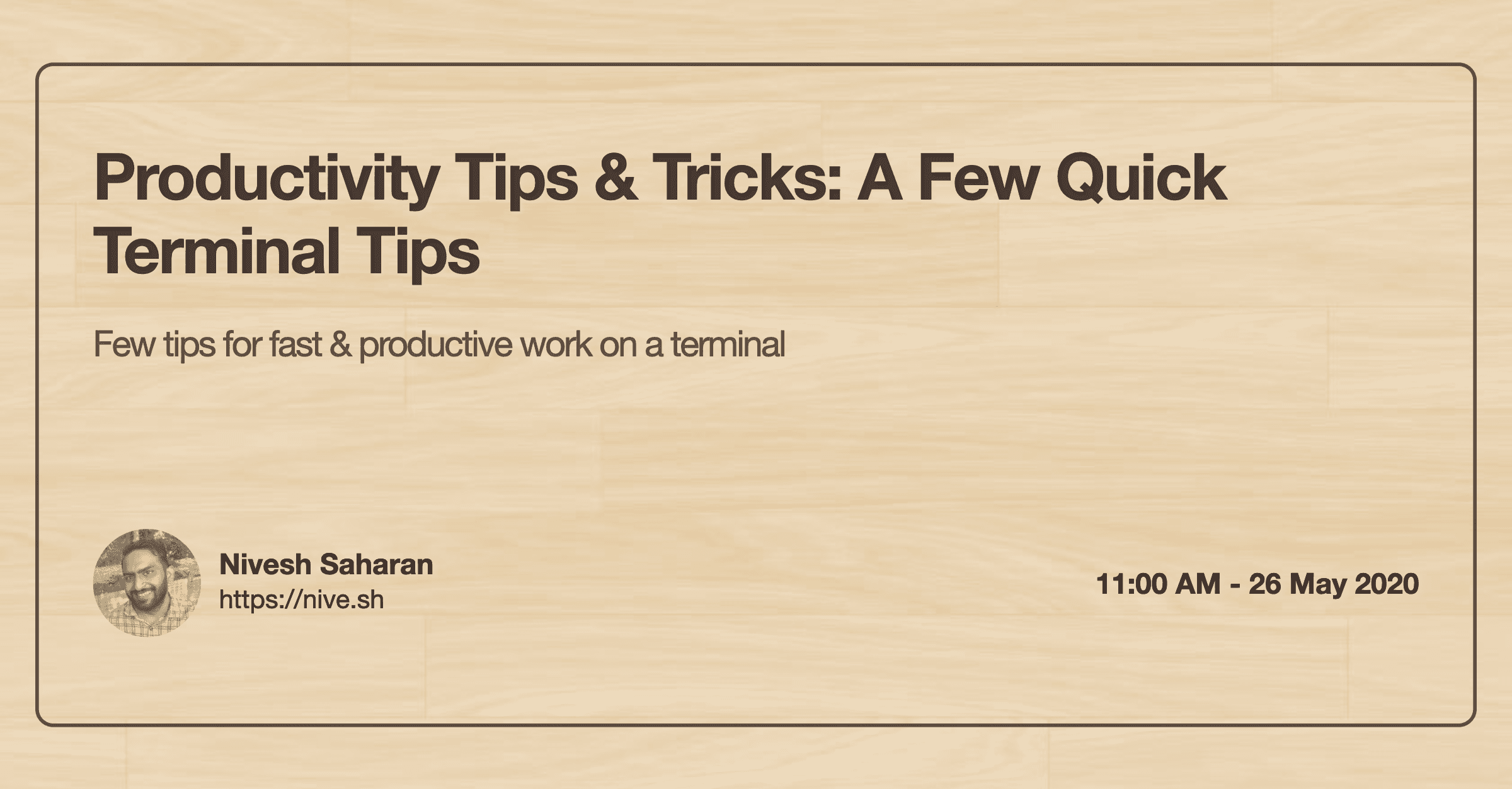A Few Quick Terminal Tips
