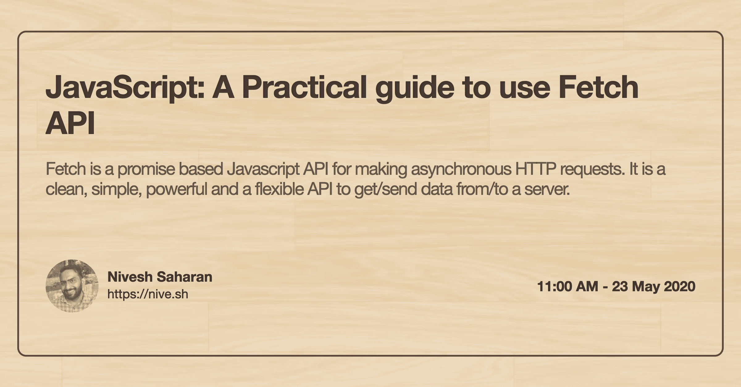 A Practical guide to use Fetch API