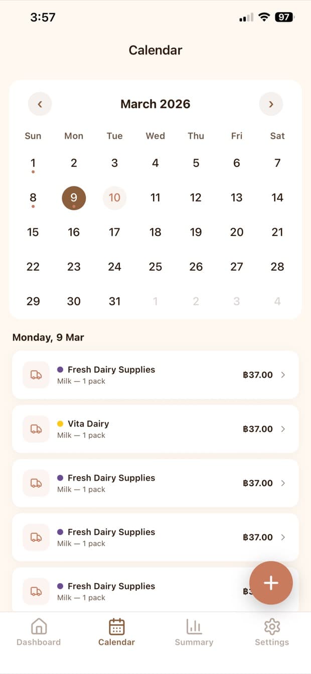 HouseBook summary and balances screenshot