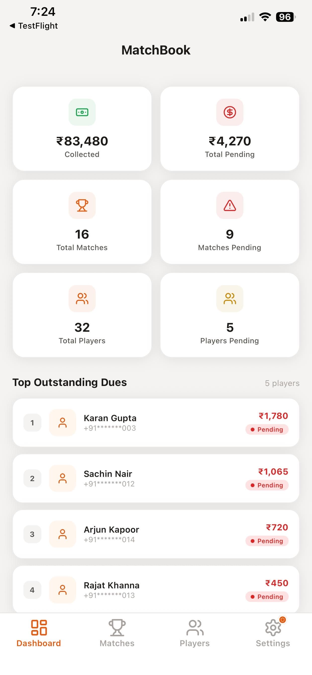 MatchBook Pro screenshot 1
