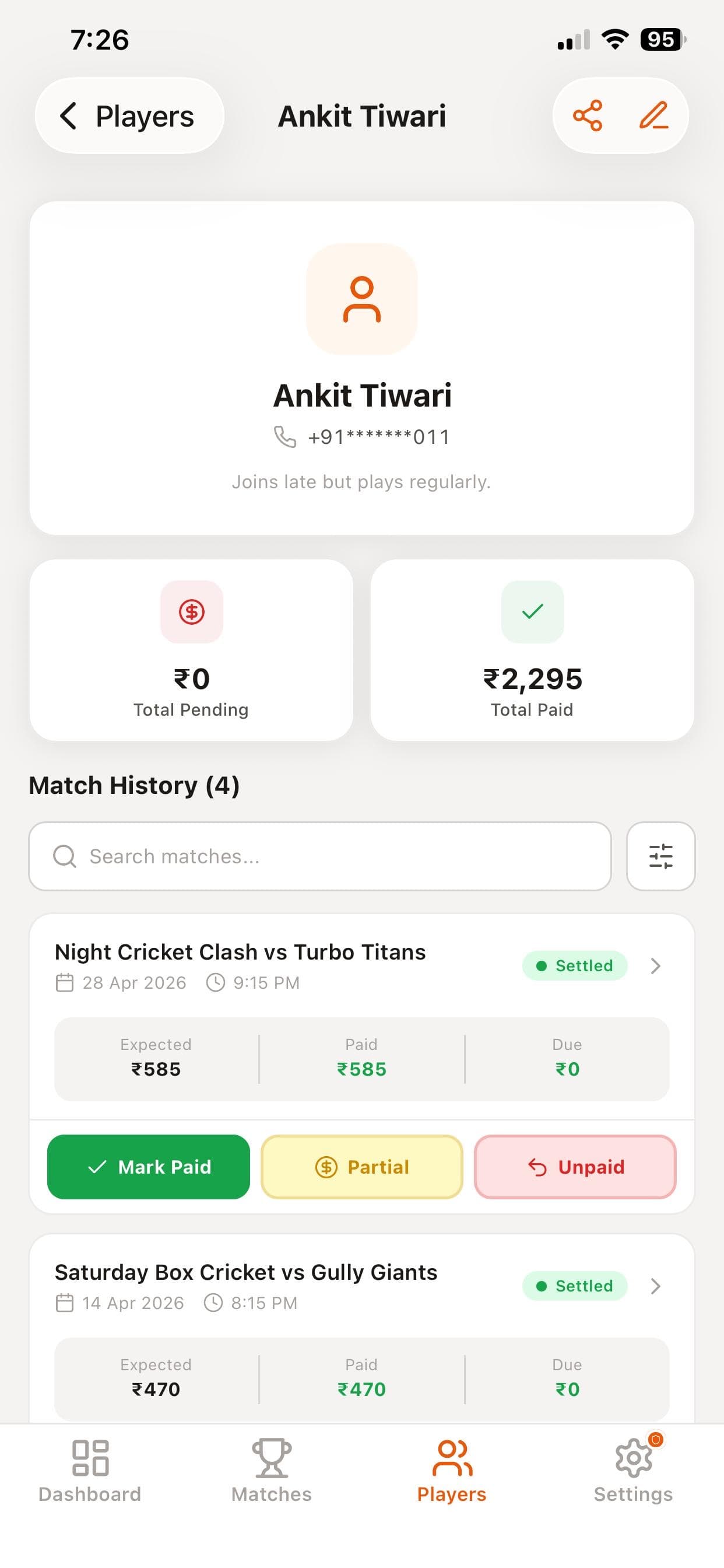MatchBook Pro screenshot 4
